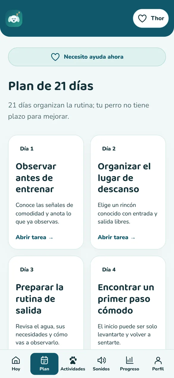 Pantalla real: plan de 21 días